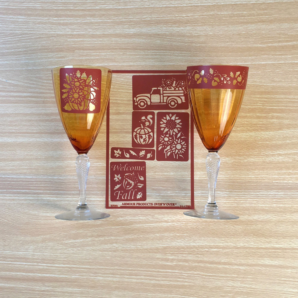 Autumn Gold Wine Glasses