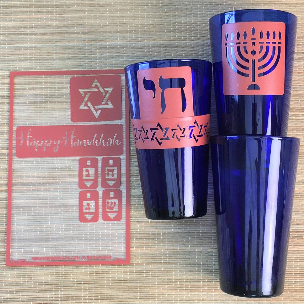 Blue Hanukkah Tumblers