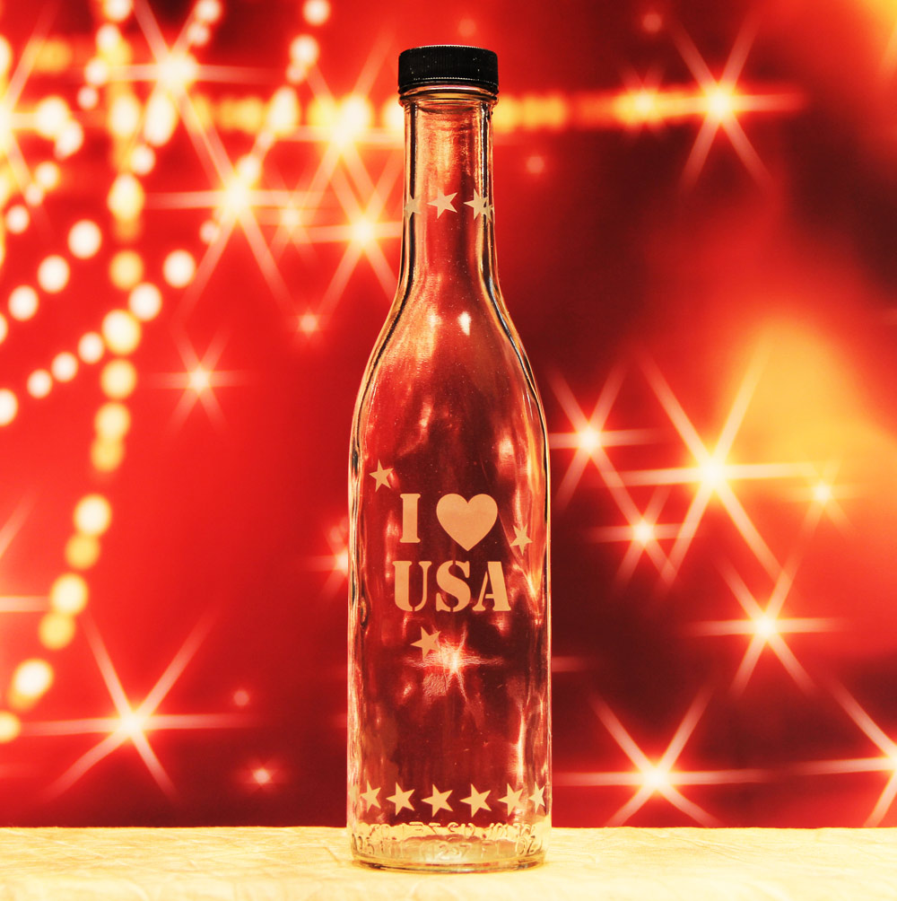 Glass Etching: Stars, Stripes and American Pride