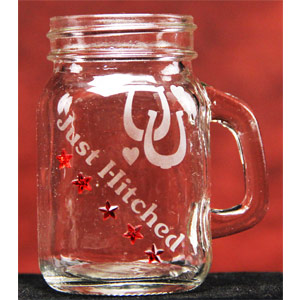 Just Hitched Mason Jar Mugs