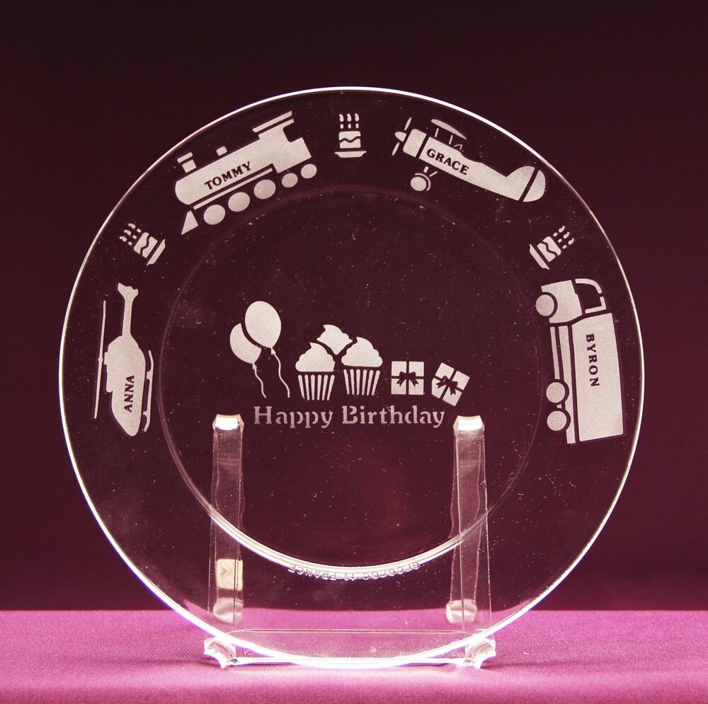 Glass Etching: Decorated Plates