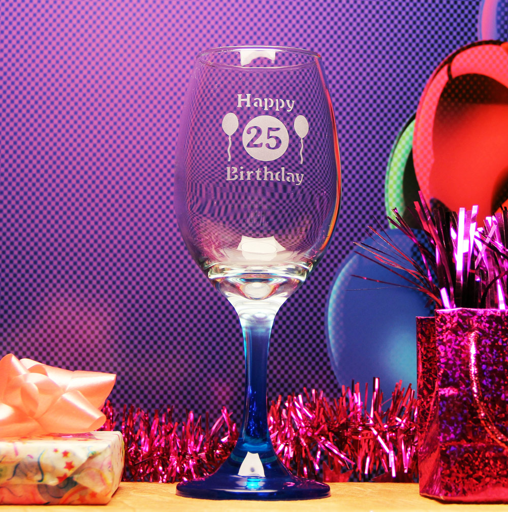 Happy Birthday Wine Glass