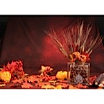 Harvest Blessings Glass Block Centerpiece