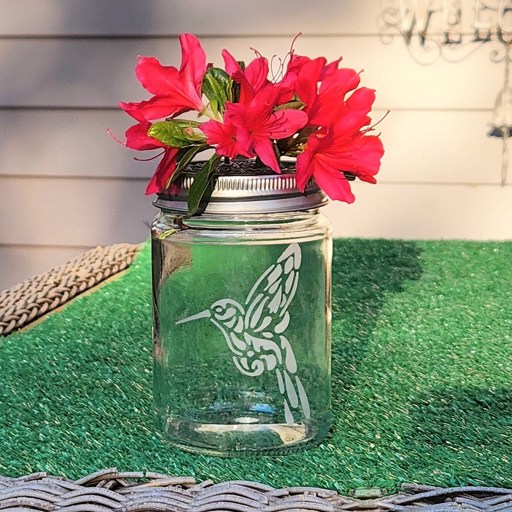 Hummingbird Flower Jar