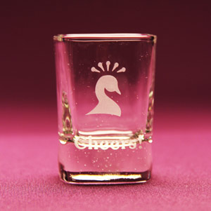 Peacock Shot Glass