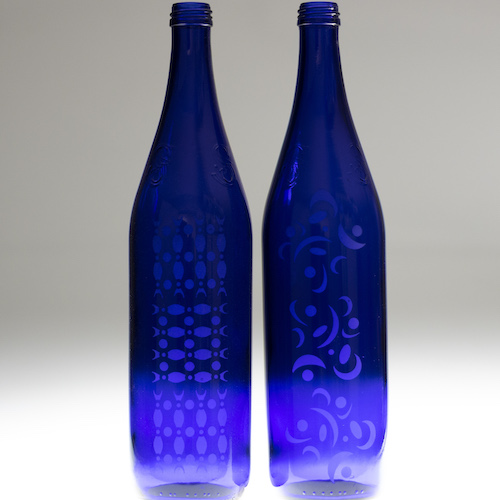 Rocking Retro Blue Bottles